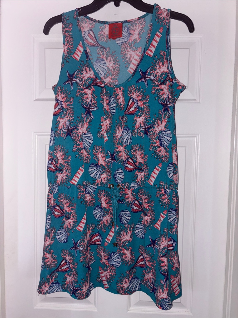 🍀 Tracy Negoshian seashell print dress S
